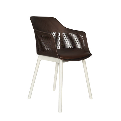 Austria Cafe Chair Cushion with White Legs (Pack of 2)