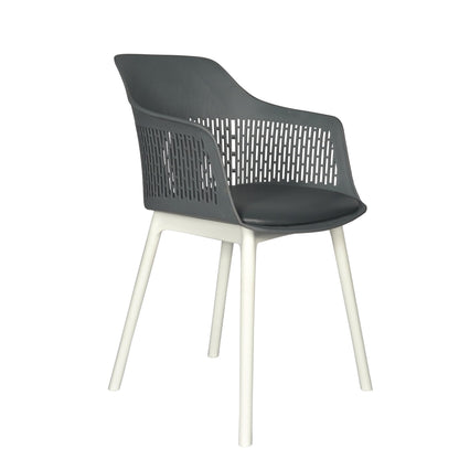 Austria Cafe Chair Cushion with White Legs (Pack of 2)