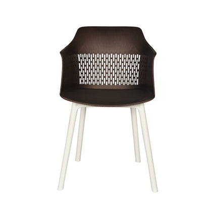 Austria Cafe Chair Cushion with White Legs (Pack of 2)