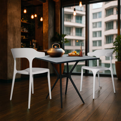 Bingo Square Table With 2 Platina Chair